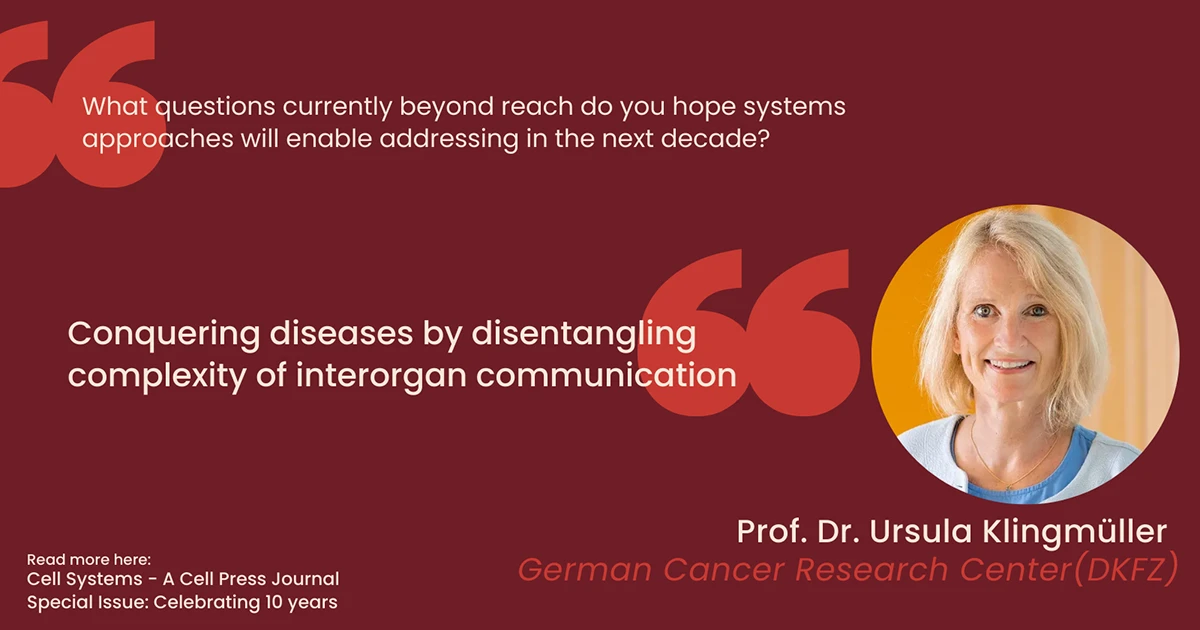 Prof. Dr. Ursula Klingmüller in the anniversary edition of Cell Systems